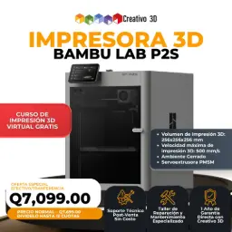 Bambu Lab P2S Impresora 3D de Alta Velocidad | Tecnología Profesional