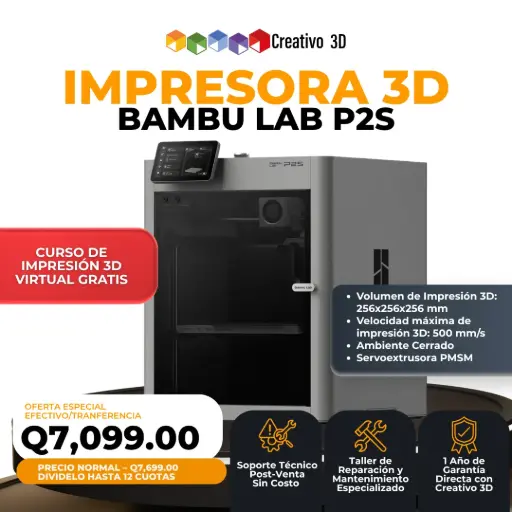 [11226] Bambu Lab P2S Impresora 3D de Alta Velocidad | Tecnología Profesional