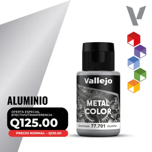 [77.701] Vallejo Metal Color – Aluminio 32ml (77.701)