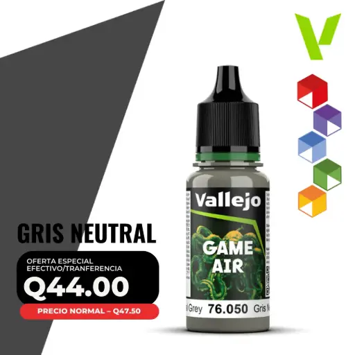 [76.050] Vallejo Game Air – Gris Neutral (76.050 – Pos. 50)