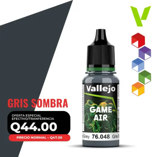 [760.48] Vallejo Game Air – Gris Sombra (76.048 – Pos. 48)