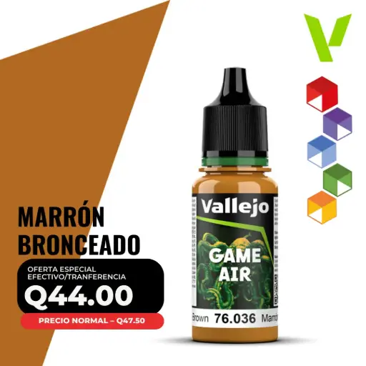 [76.036] Vallejo Game Air – Marrón Bronceado (76.036 – Pos. 41)