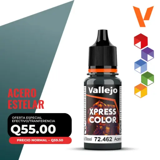 [72.462] Vallejo Xpress Color – Acero Estelar (72.462 – Pos. 174)