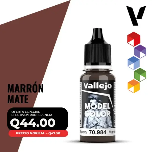 [70.984] Vallejo Model Color – Marrón Mate (70.984 – Pos. 155)