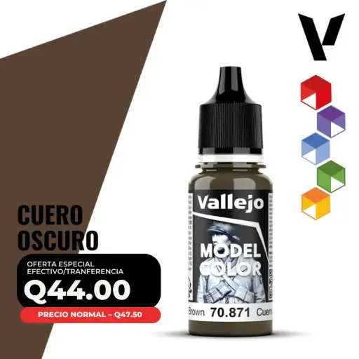 [70.871] Vallejo Model Color – Cuero Oscuro (70.871 – Pos. 144)