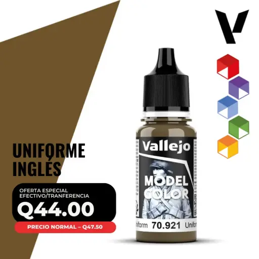 [70.921] Vallejo Model Color – Uniforme Inglés (70.921 – Pos. 128)