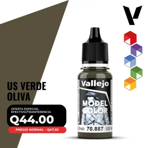 [70.887] Vallejo Model Color – US Verde Oliva (70.887 – Pos. 122)