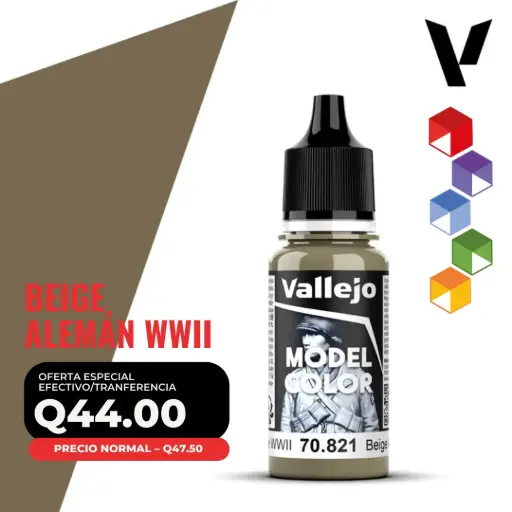 [70.821] Vallejo Model Color – Beige Alemán WWII (70.821 – Pos. 113)