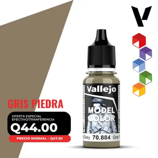 [70.884] Vallejo Model Color – Gris Piedra (70.884 – Pos. 111)