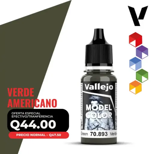 [70.893] Vallejo Model Color - Verde Americano (70.893 - Pos. 105)
