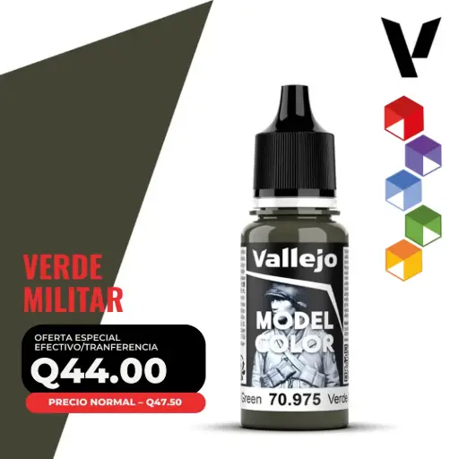 [70.975] Vallejo Model Color – Verde Militar (70.975 – Pos. 96)