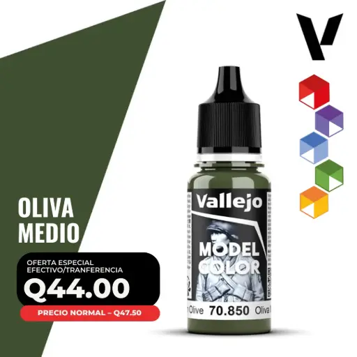 [70.850] Vallejo Model Color – Oliva Medio (70.850 – Pos. 94)