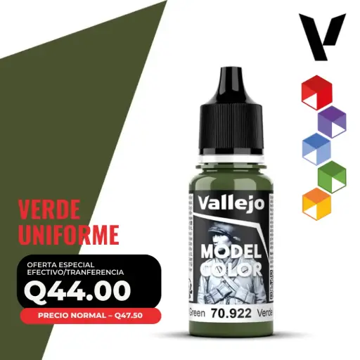 [70.922] Vallejo Model Color – Verde Uniforme (70.922 – Pos. 93)