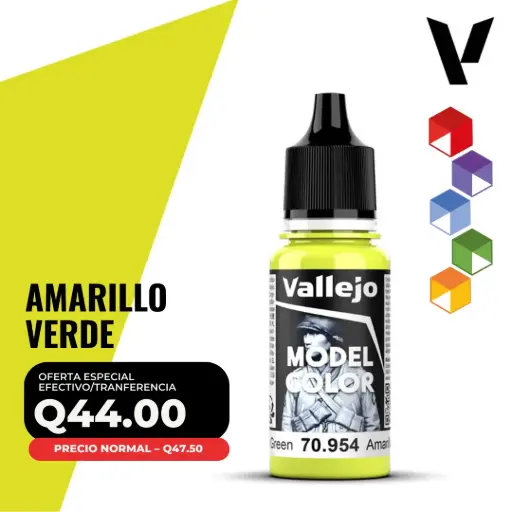 [70.954] Vallejo Model Color – Amarillo Verde (70.954 – Pos. 90)