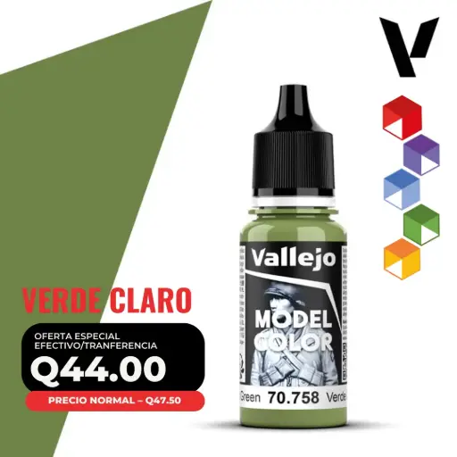 [70.758] Vallejo Model Color – Verde Claro (70.758 – Pos. 85)