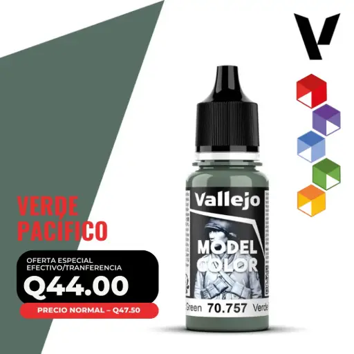 [70.757] Vallejo Model Color – Verde Pacífico (70.757 – Pos. 81)