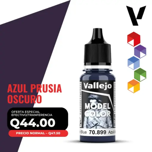 [70.899] Vallejo Model Color – Azul Prusia Oscuro (70.899 – Pos. 57)