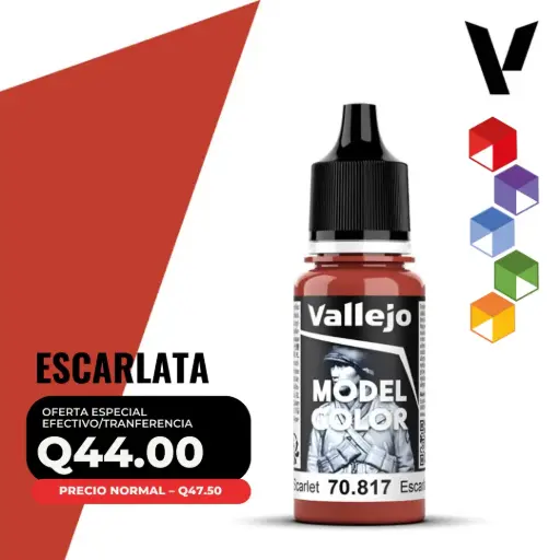[70.817] Vallejo Model Color – Escarlata (70.817 – Pos. 37)