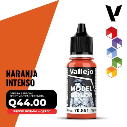 [70.851] Vallejo Model Color – Naranja Intenso (70.851 – Pos. 30)