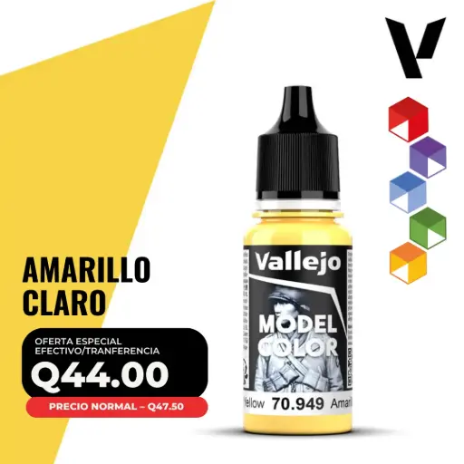 [70.949] Vallejo Model Color – Amarillo Claro (70.949 – Pos. 24)