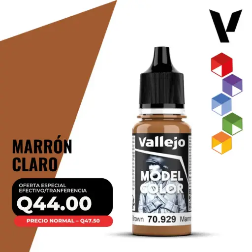 [70.929] Vallejo Model Color – Marrón Claro (70.929 – Pos. 20)