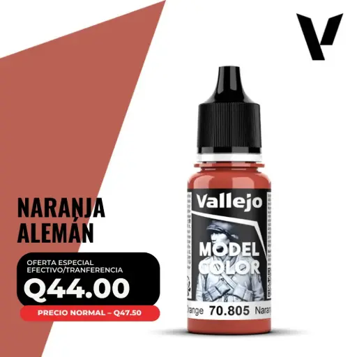 [70.805] Vallejo Model Color – Naranja Alemán (70.805 – Pos. 8)
