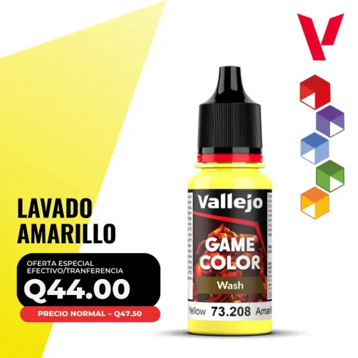 [73.208] Vallejo Game Color – Lavado Amarillo (73.208 – Pos. 81) – Wash