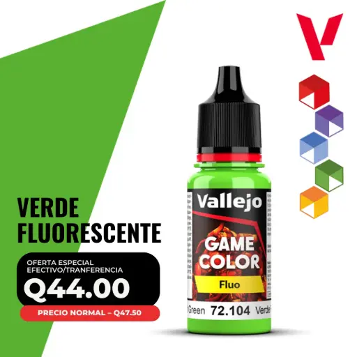 [72.104] Vallejo Game Color – Verde Fluorescente (72.104 – Pos. 107) – Fluo