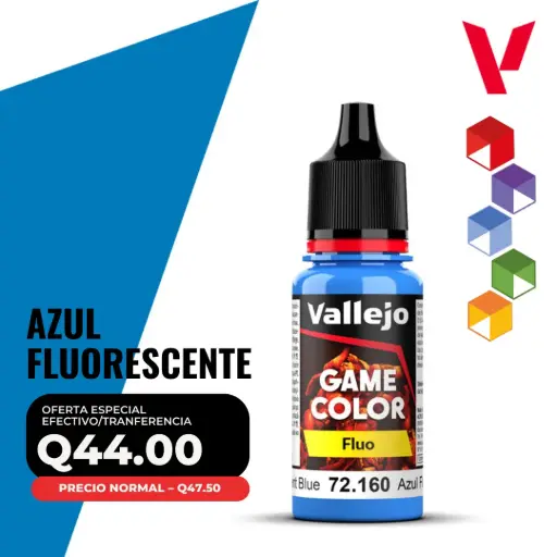 [72.160] Vallejo Game Color – Azul Fluorescente (72.160 – Pos. 106) – Fluo