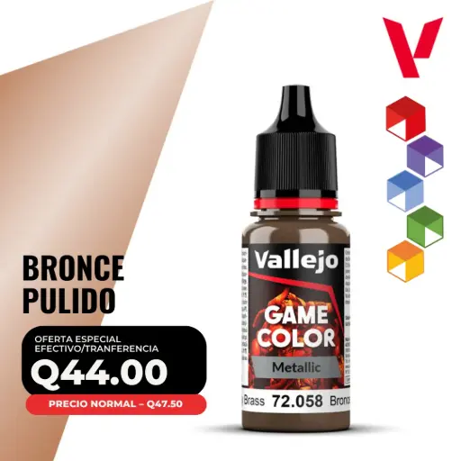 [72.058] Vallejo Game Color – Bronce Pulido (72.058 – Pos. 127) – Metalic