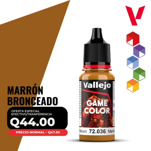 [72.036] Vallejo Game Color – Marrón Bronceado (72.036 – Pos. 62)
