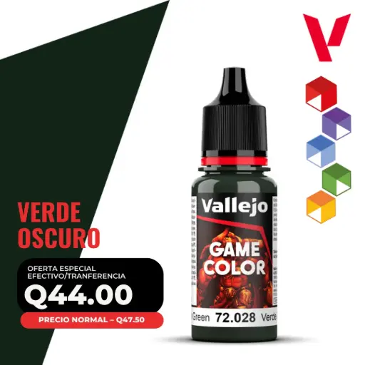 [72.028] Vallejo Game Color – Verde Oscuro (72.028 – Pos. 54)