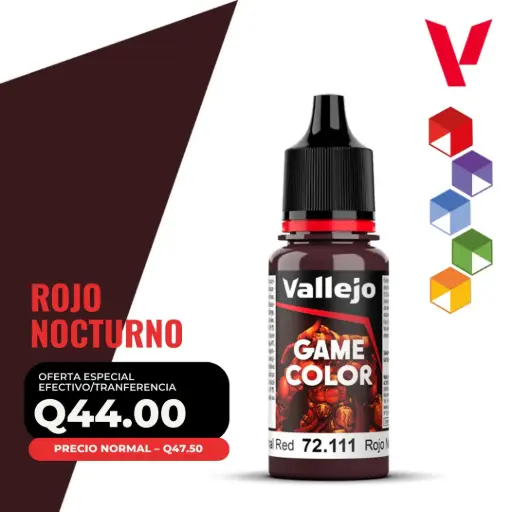 [72.111] Vallejo Game Color – Rojo Nocturno (72.111 – Pos. 24)