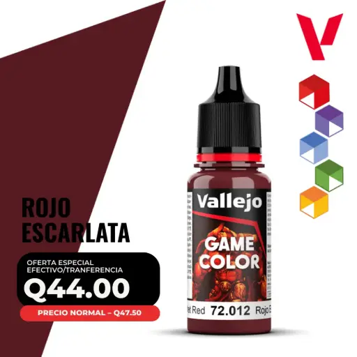 [72.012] Vallejo Game Color – Rojo Escarlata (72.012 – Pos. 22)