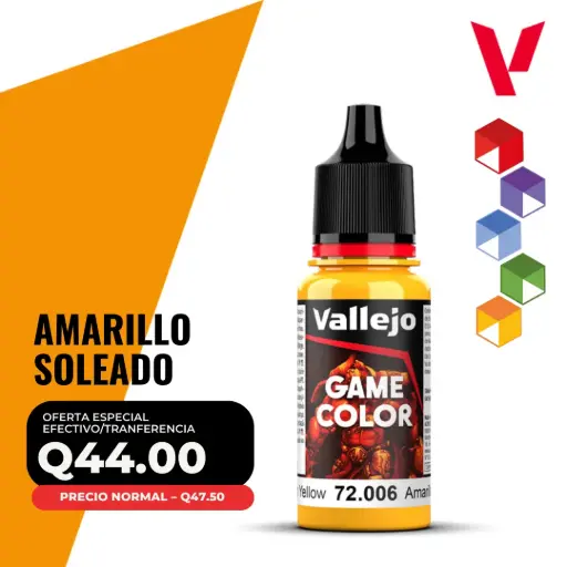 [72.006] Vallejo Game Color – Amarillo Soleado (72.006 – Pos. 14)