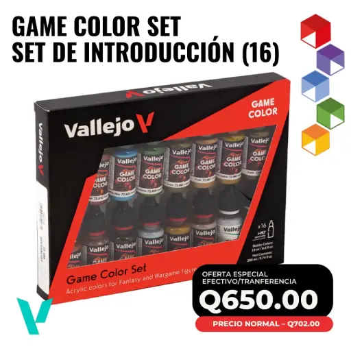 [72.299] Vallejo Game Color Set Introducción – Set de 16 Colores