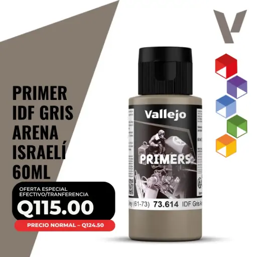 [73.614] Vallejo Primer – IDF Gris Arena Israelí (73.614 – Pos. 15) 60 ml