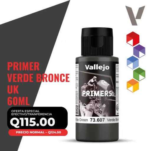 [73.607] Vallejo Primer – Verde Bronce UK (73.607 – Pos. 8) 60 ml