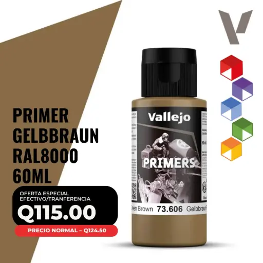 [73.606] Vallejo Primer – Gelbbraun RAL8000 (73.606 – Pos. 7) 60 ml