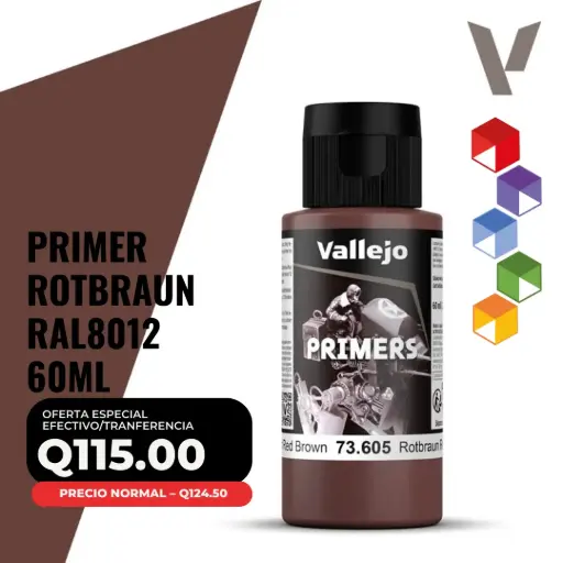 [73.605] Vallejo Primer – Rotbraun RAL8012 (73.605 – Pos. 6) 60 ml