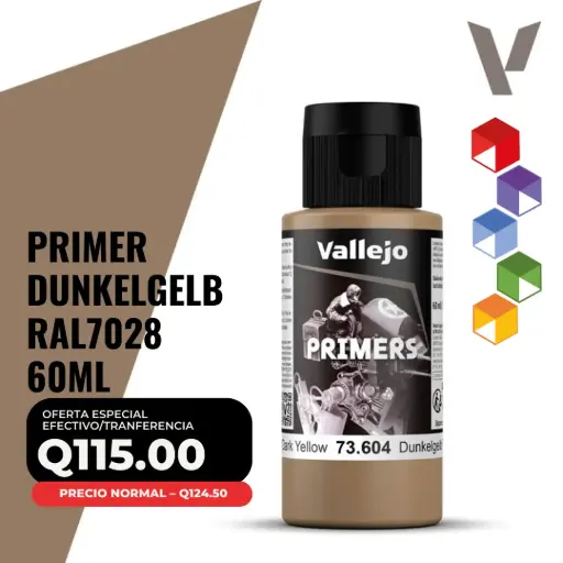 [73.604] Vallejo Primer – Dunkelgelb RAL7028 (73.604 – Pos. 5) 60 ml