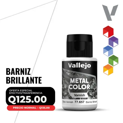 [77.657] Vallejo Metal Color – Barniz Brillante 32ml (77.657)