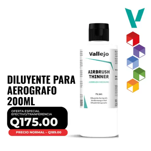 [71.161] Vallejo – Diluyente de Aerógrafo 200ml (71.161)