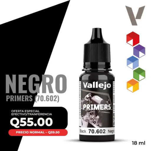 [70.602] Vallejo Primer – Negro (70.602) 18 ml