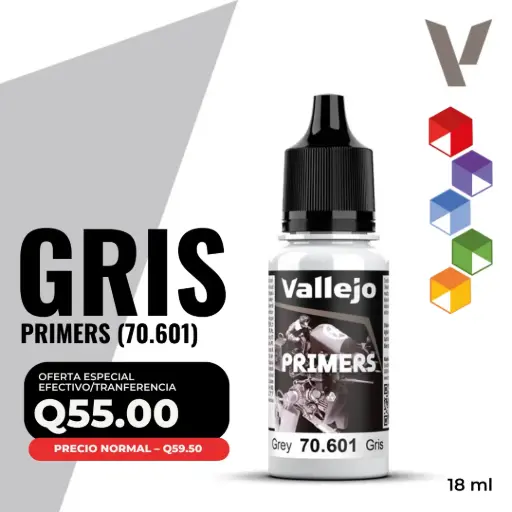 [70.601] Vallejo Primer – Gris (70.601) 18 ml