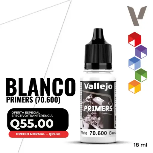 [70.600] Vallejo Primer – Blanco (70.600) 18 ml