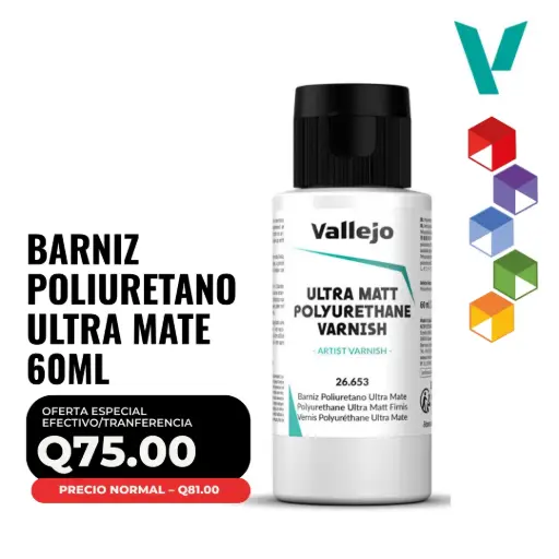 [26.653] Vallejo – Barniz Poliuretano Ultra Mate 60ml (26.653)