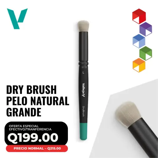 [B07003] Vallejo Dry Brush (Seco) – Pincel de Pelo Natural Large (B07003)