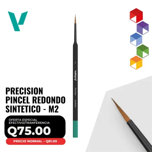 [B03002] Vallejo Precision – Pincel de Pelo Sintético No. 2 (B03002)