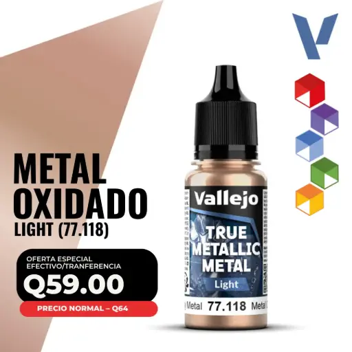 [77.118] Vallejo True Metallic Metal - Metal Oxidado Light (77.118)